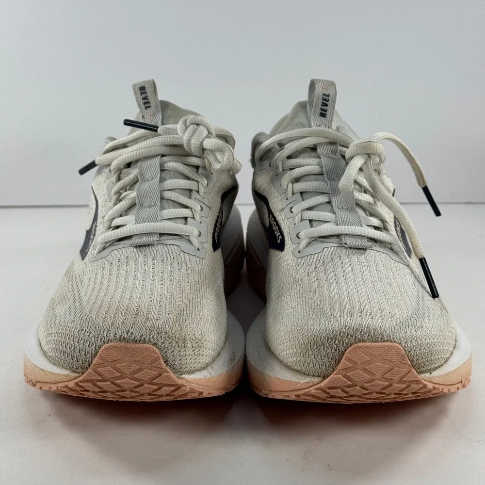 Brooks Revel 5 Women's Running Shoes Light Grey Peach Size 8‎ Medium B Nwot - Picture 4 of 13